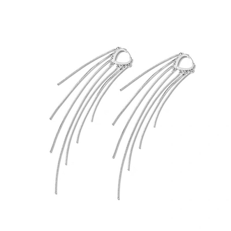 🔥Limited-time 50% discount✨14-carat gold-plated long drop earrings for women