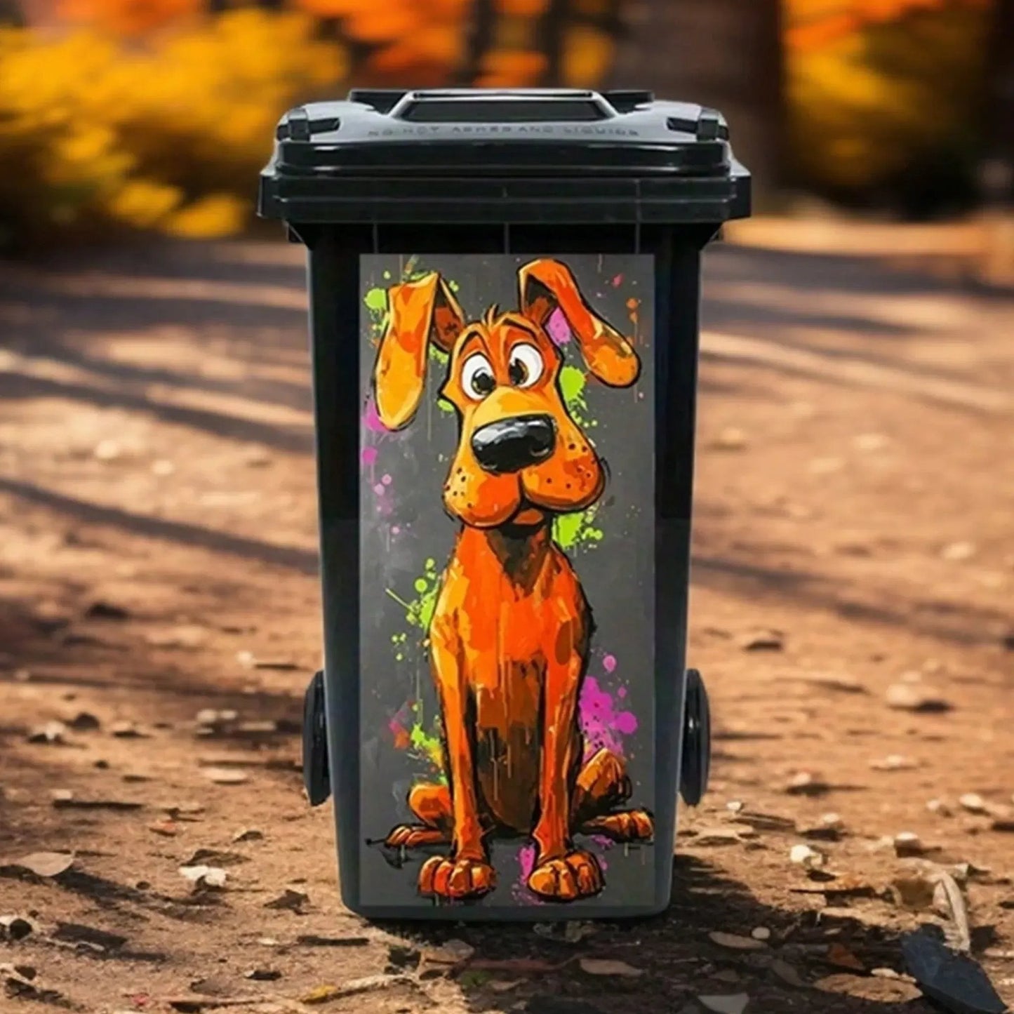 🦒🐯Creative bin sticker with colourful cartoon design✨