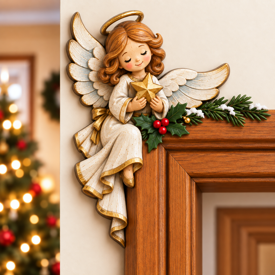 Christmas decorations for the corner of the door frame