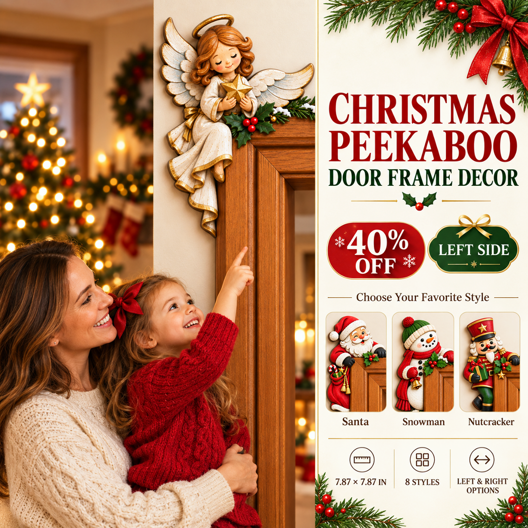 Christmas decorations for the corner of the door frame