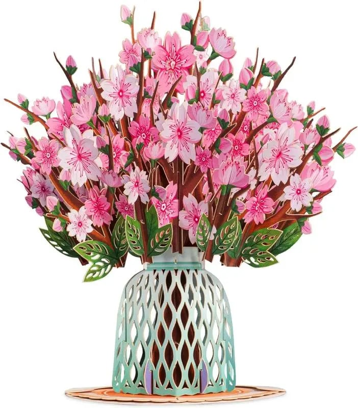 💌 Exklusiv zum Valentinstag: 3D-Kirschblüten-Pop-up-Karte – Das ultimative Erinnerungsstück für Kartenliebhaber ❤️