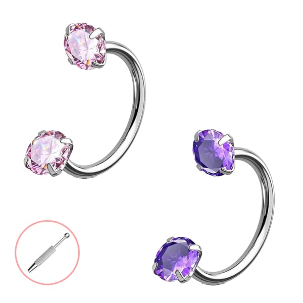 Horseshoe-shaped nose ring – internal thread & comfortable