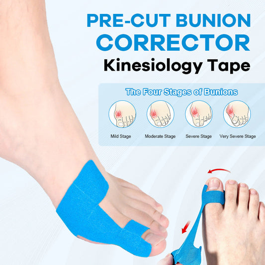Pre-cut kinesiology tape for hallux valgus