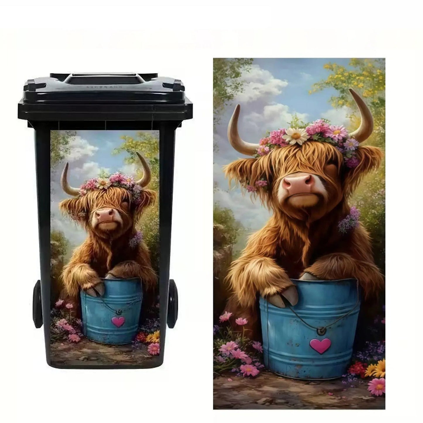 🦒🐯Creative bin sticker with colourful cartoon design✨