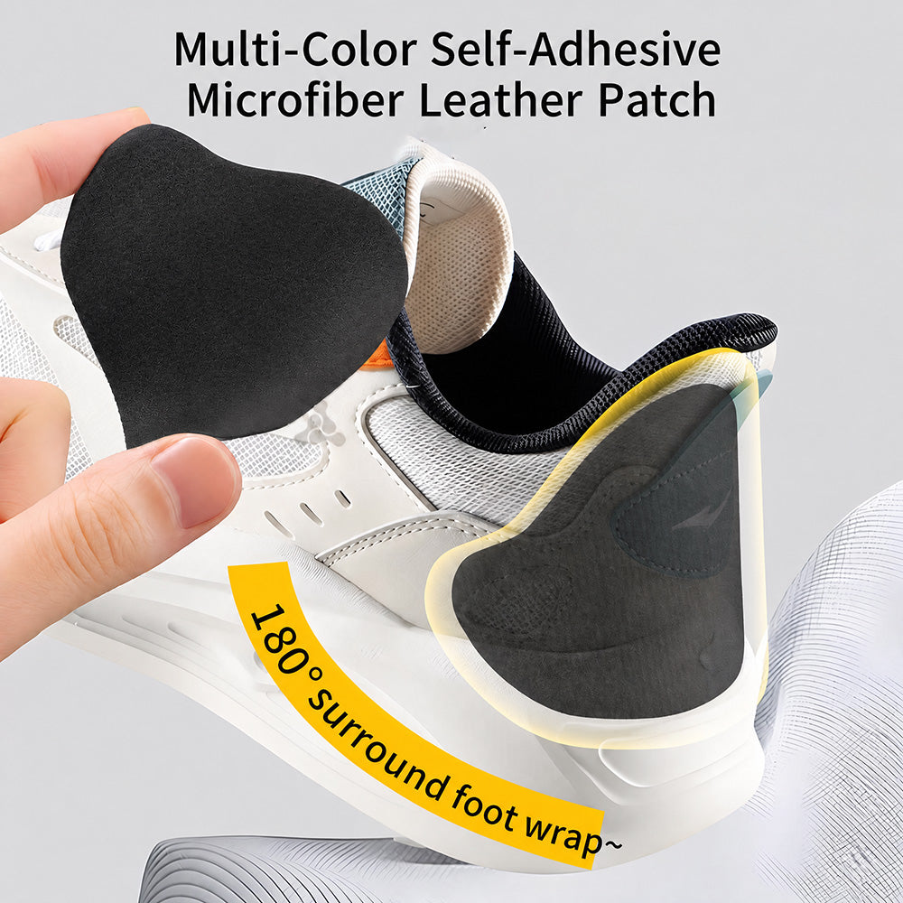 👟Multicoloured, self-adhesive microfibre leather patches (pack of 6)