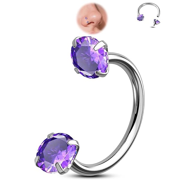 Horseshoe-shaped nose ring – internal thread & comfortable