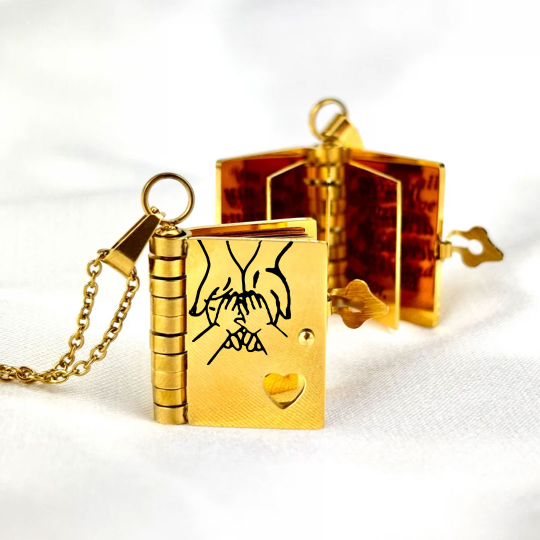 Für mein Kind - Halskette in Buchform “Liebe dich für immer“