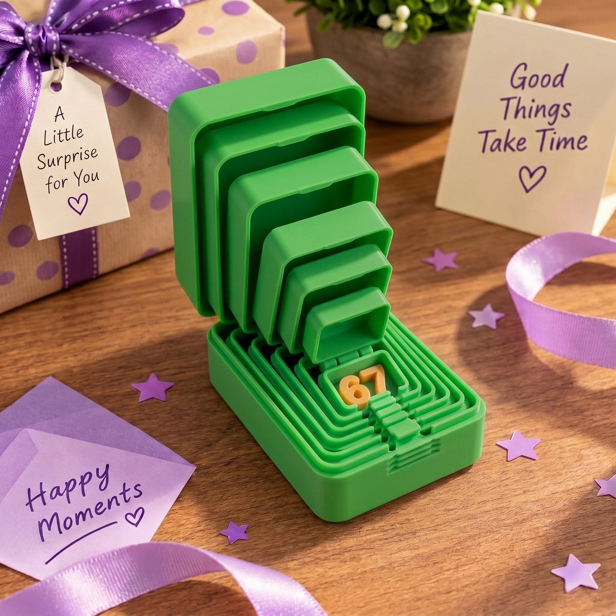 🎁 6-layer prank and surprise gift box | Choose your surprise: Middle finger, spider, or the number 67