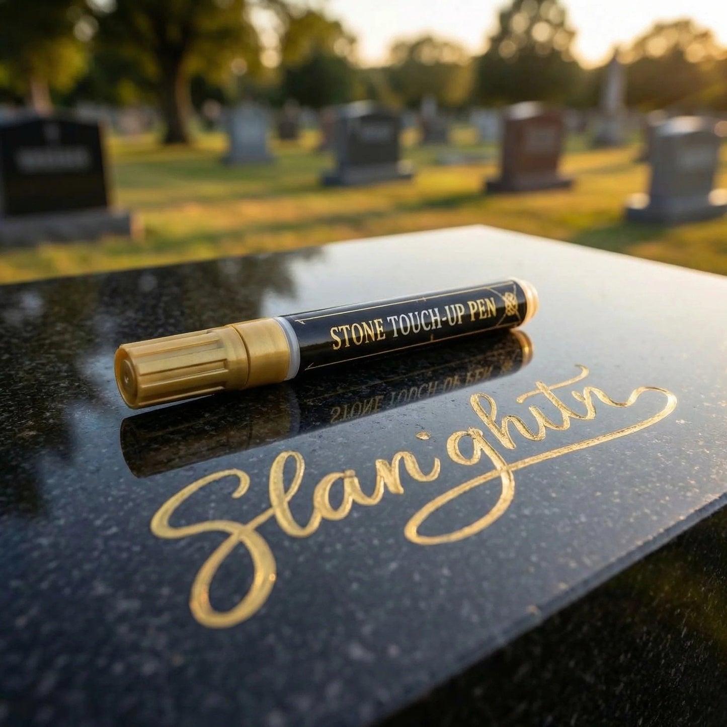 🐦Golden Tombstone Marker Pen for Restoring Faded Grave Inscriptions