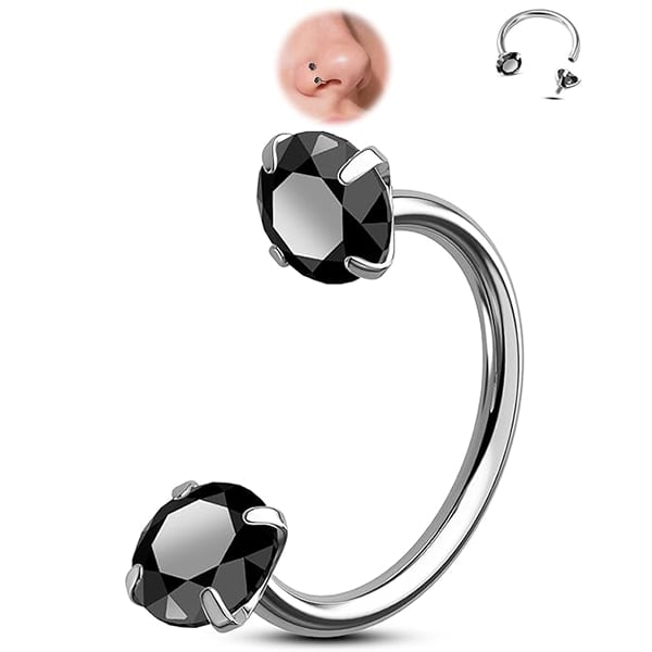 Horseshoe-shaped nose ring – internal thread & comfortable