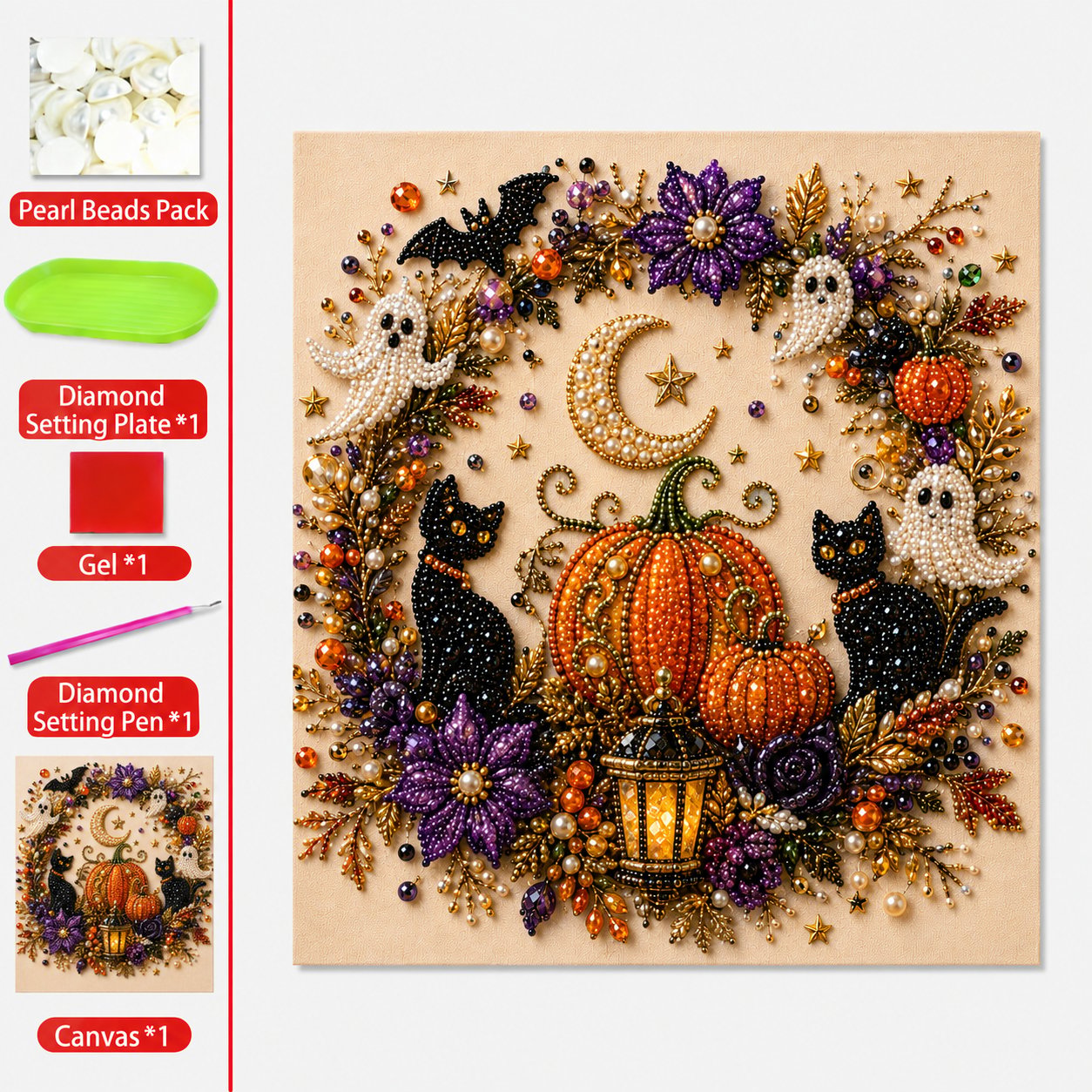 🔥 Last day of the 49% discount – 👻✨ Halloween bead art DIY kit – Turn little beads into spooky-sweet magic (📦 Buy 2, get free delivery)