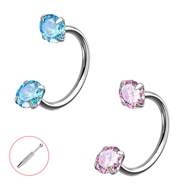 Horseshoe-shaped nose ring – internal thread & comfortable