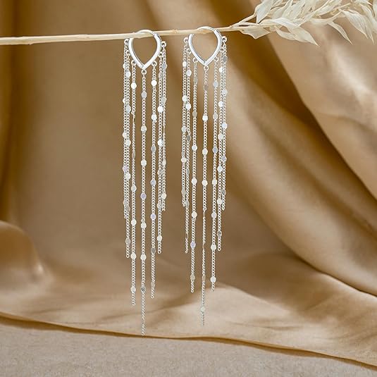 🔥Limited-time 50% discount✨14-carat gold-plated long drop earrings for women