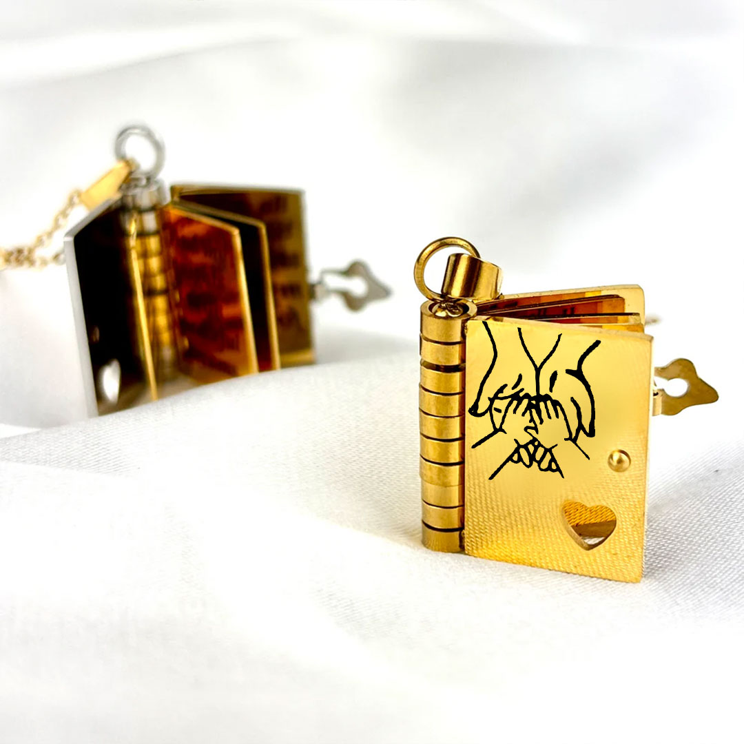 Für mein Kind - Halskette in Buchform “Liebe dich für immer“