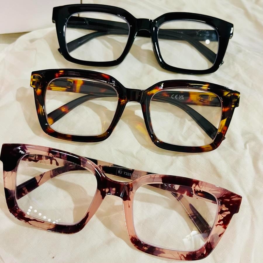 🔥Special offer – ✨👓Tortoiseshell reading glasses – Oversized, square glasses with blue light filter
