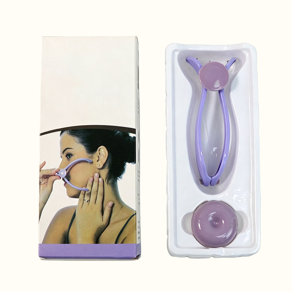 Facial hair removal device with cotton threads