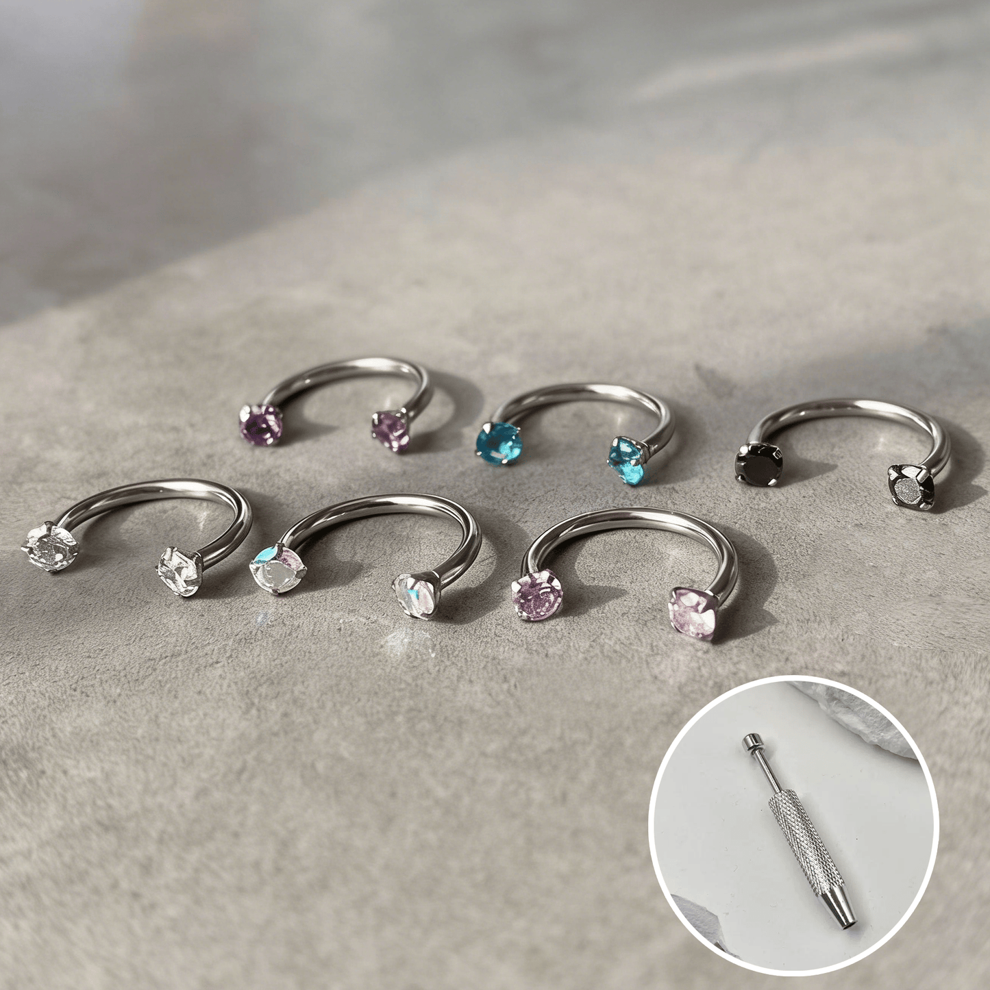 Horseshoe-shaped nose ring – internal thread & comfortable