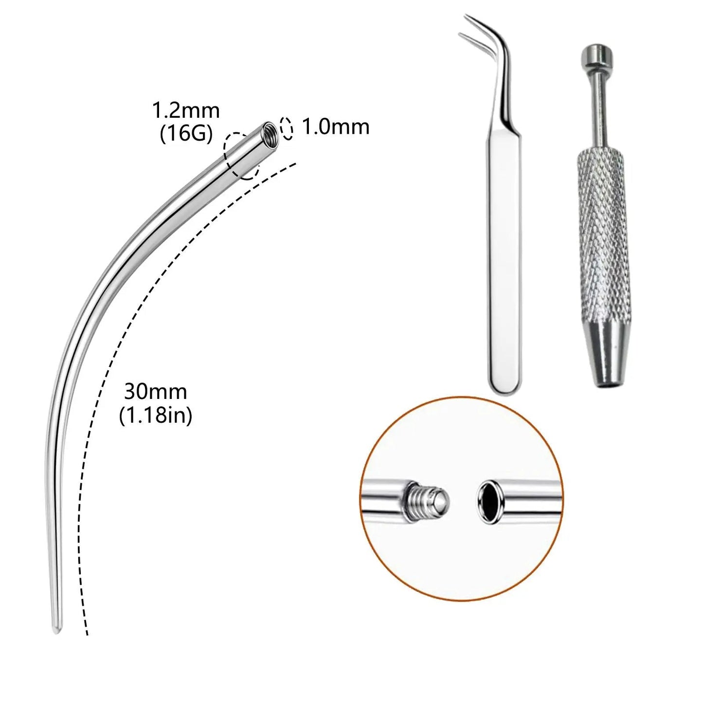 Horseshoe-shaped nose ring – internal thread & comfortable