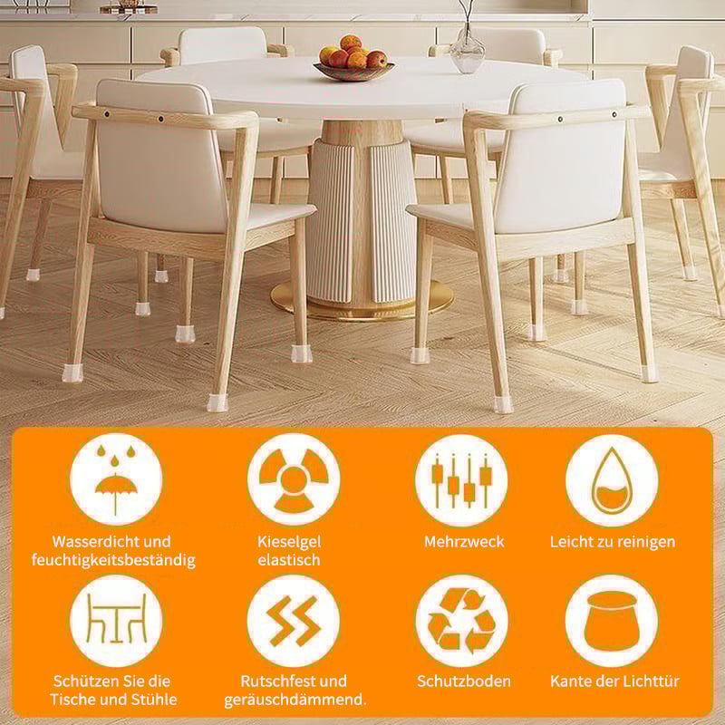 ✨ Universelle Stuhlbein-Schoner aus Gummi – Passend für alle Stuhlbeinformen, kratzfest und verschleißfest, die ultimative Lösung zum Schutz Ihrer Böden.