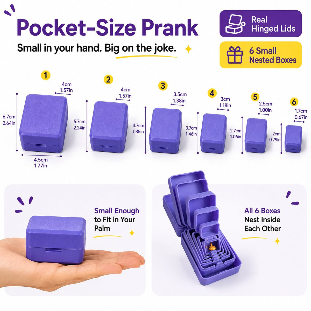 🎁 6-layer prank and surprise gift box | Choose your surprise: Middle finger, spider, or the number 67