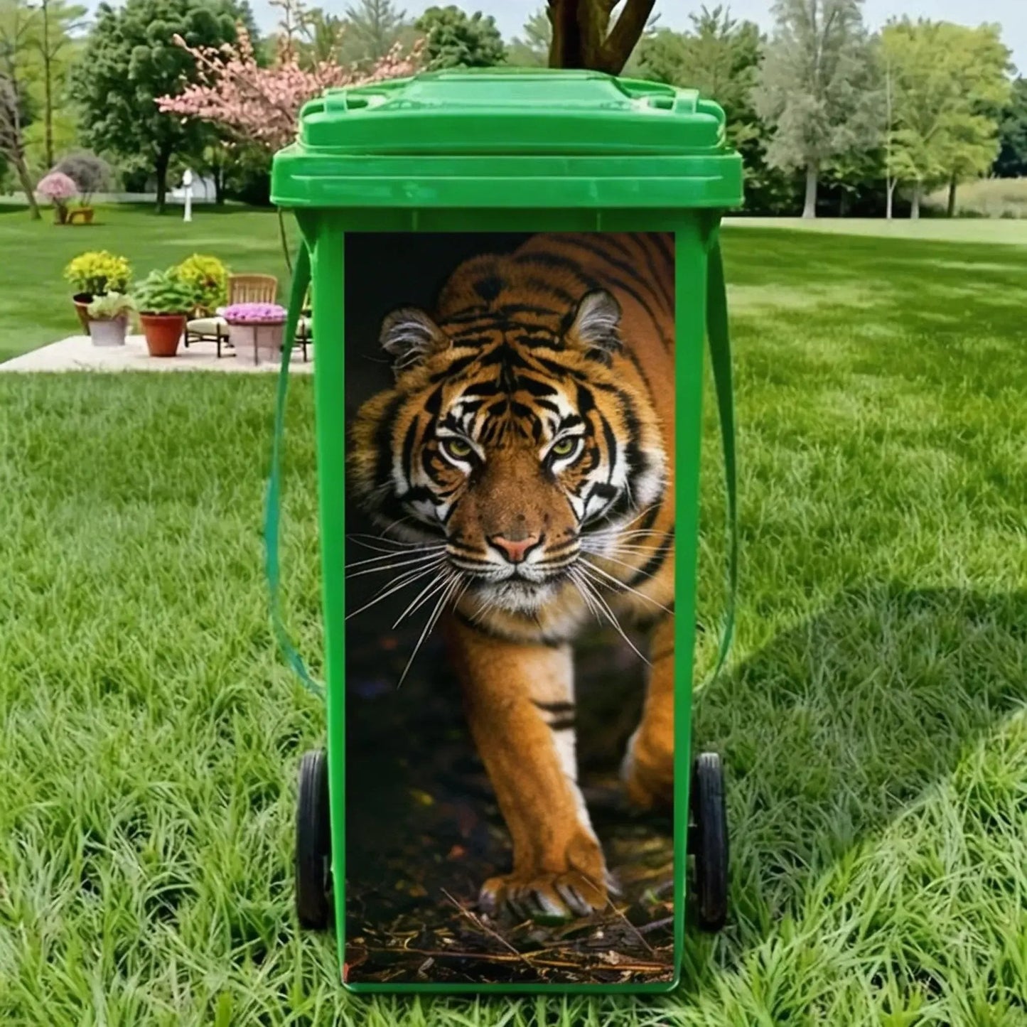 🦒🐯Creative bin sticker with colourful cartoon design✨