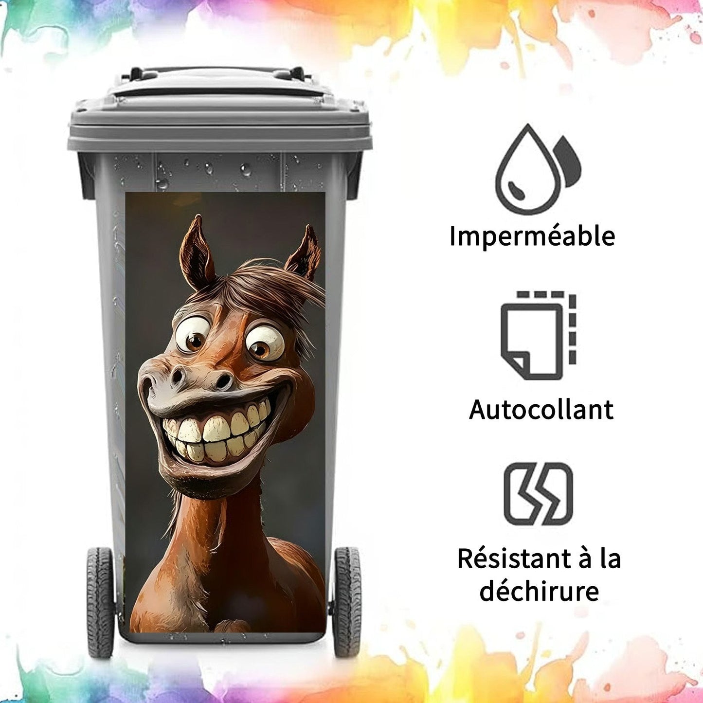 🦒🐯Creative bin sticker with colourful cartoon design✨