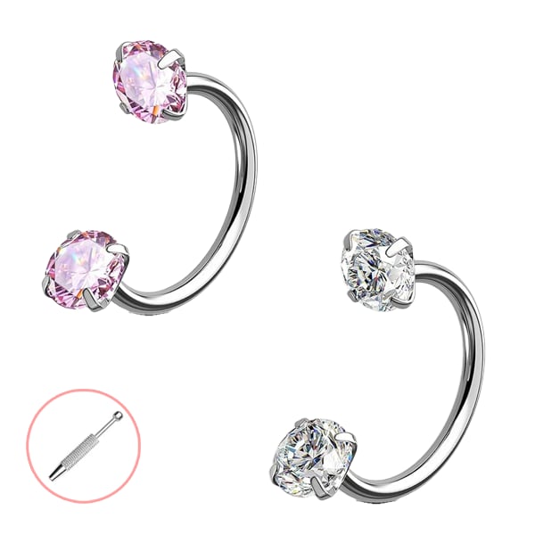 Horseshoe-shaped nose ring – internal thread & comfortable