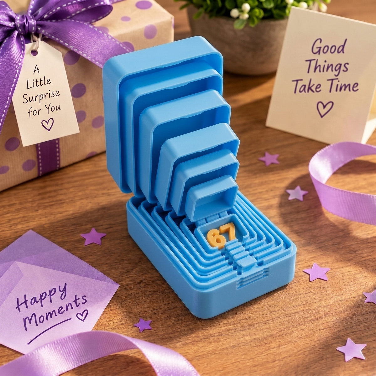 🎁 6-layer prank and surprise gift box | Choose your surprise: Middle finger, spider, or the number 67