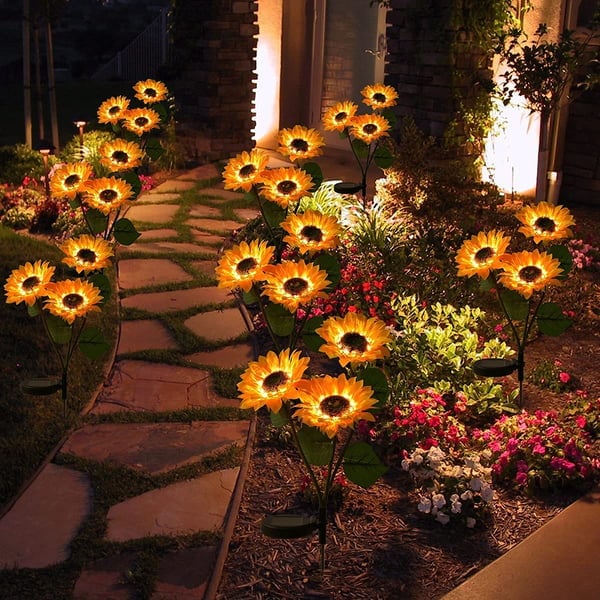 🌻60% OFF! ☀️ Waterproof solar-powered lamps – Realistic petals, IP65 weatherproof and automatically light up for 8–12 hours ☀️🌻