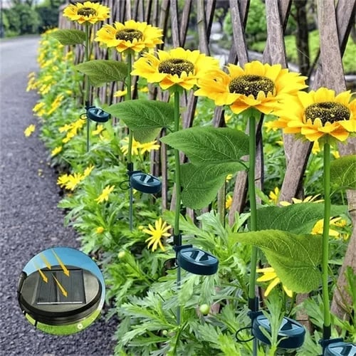 🌻60% OFF! ☀️ Waterproof solar-powered lamps – Realistic petals, IP65 weatherproof and automatically light up for 8–12 hours ☀️🌻