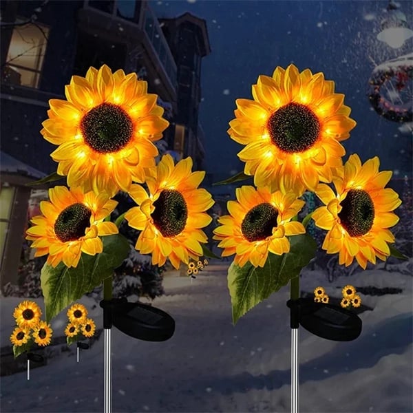 🌻60% OFF! ☀️ Waterproof solar-powered lamps – Realistic petals, IP65 weatherproof and automatically light up for 8–12 hours ☀️🌻