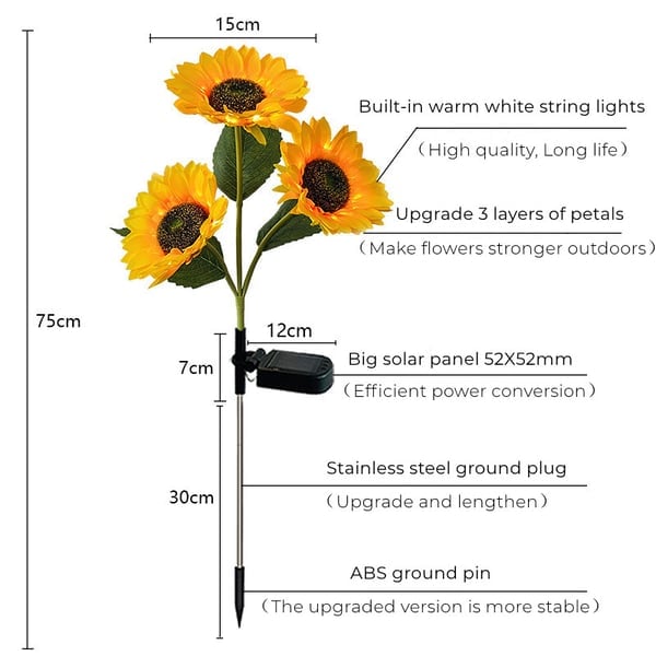 🌻60% OFF! ☀️ Waterproof solar-powered lamps – Realistic petals, IP65 weatherproof and automatically light up for 8–12 hours ☀️🌻