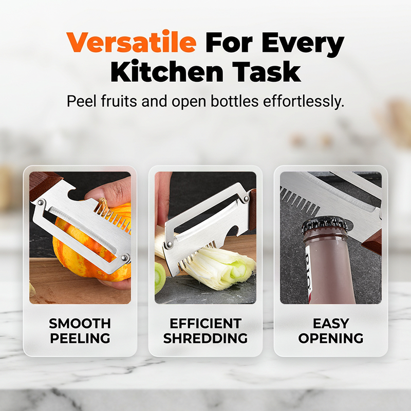 3-in-1 Scallion Shredder & Peeler Kitchen Tool