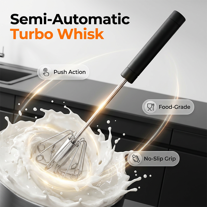 🍳 A handy kitchen aid! A whisk with a non-slip handle, made of stainless steel and hard-wearing, at an affordable price