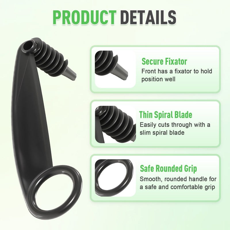 Spiral and V-shaped tool set for fruit decoration