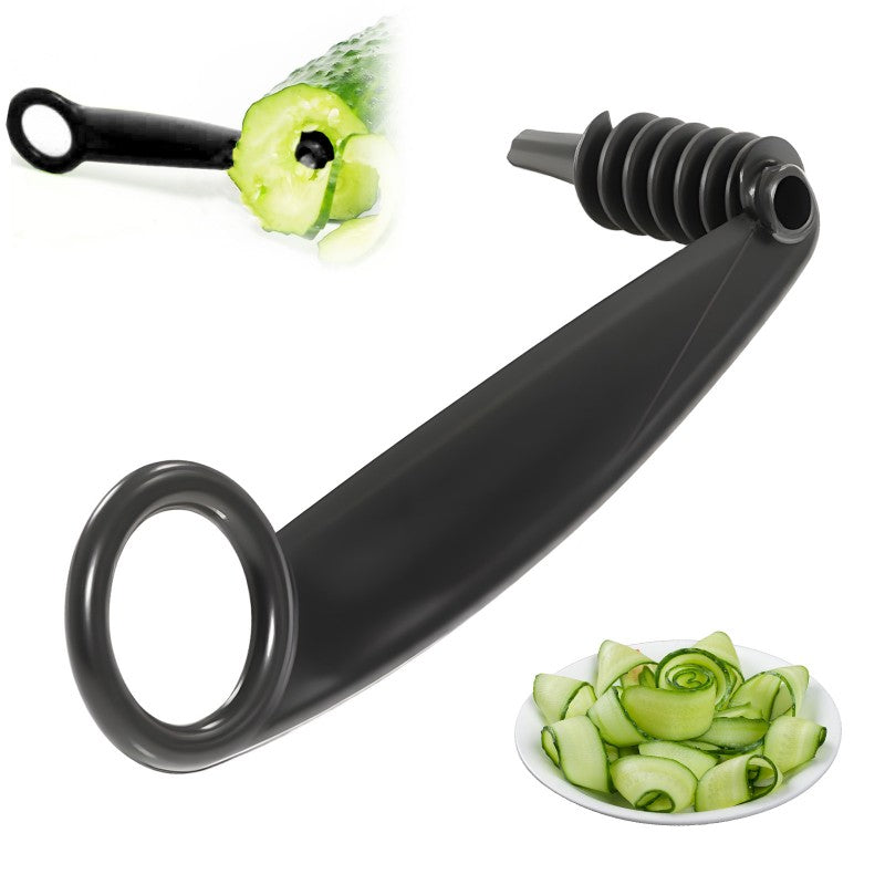 Spiral and V-shaped tool set for fruit decoration