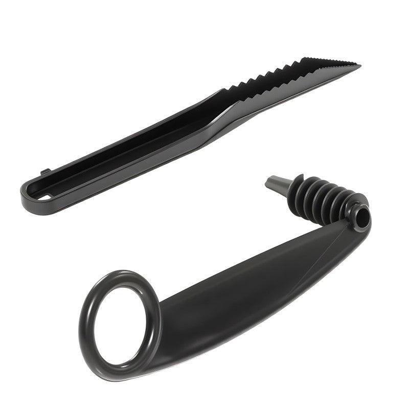 Spiral and V-shaped tool set for fruit decoration