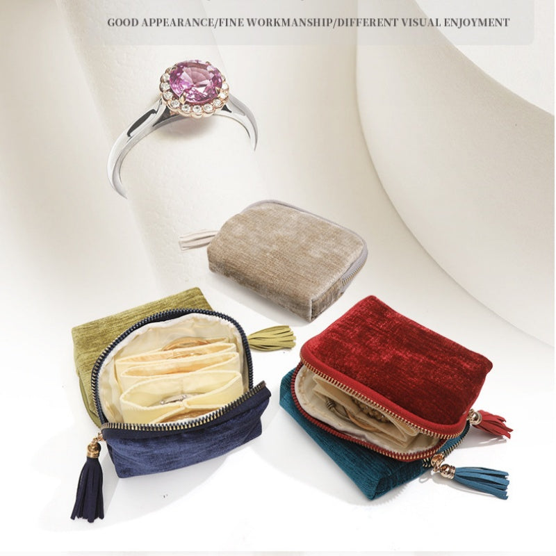 📢📢 50% OFF!! ⏰ Small zipped jewellery travel pouch – compact, easy to carry and perfect for rings, earrings and necklaces