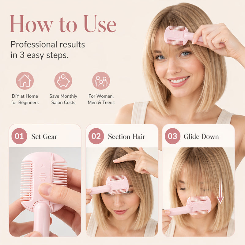 💥Buy 1 Get 1 Free - DIY Hair Thinning Comb – Adjustable Blade & Beginner-Friendly Design