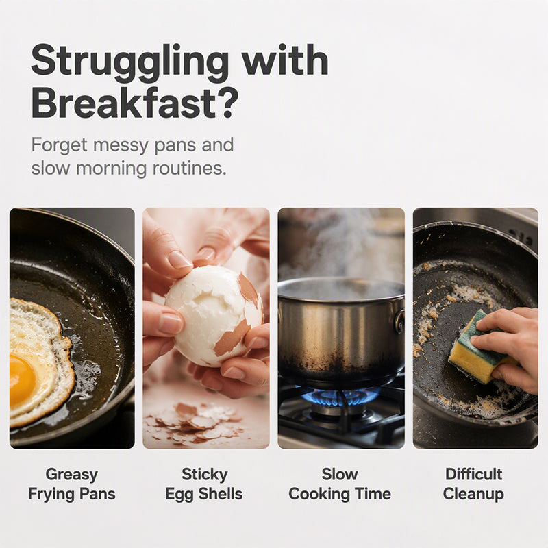 🎁New for 2026 – 50% off💥Microwave egg cooker with lid and handle