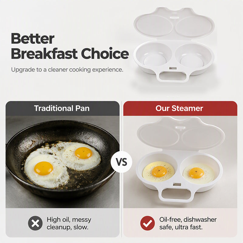 🎁New for 2026 – 50% off💥Microwave egg cooker with lid and handle
