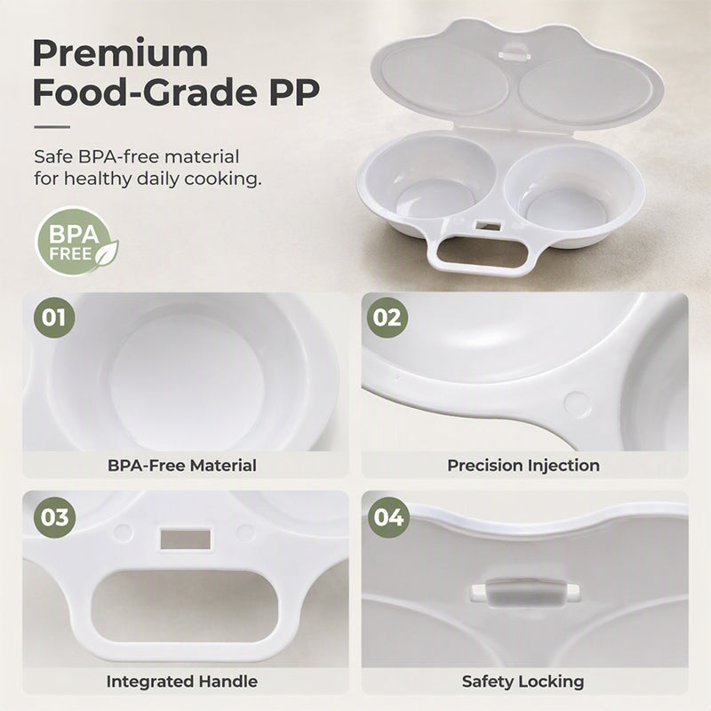 🎁New for 2026 – 50% off💥Microwave egg cooker with lid and handle